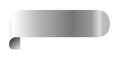 Obraz premium Label Silver Ribbon sign elements PNG - Elegant and Luxurious tag banner isolate transparent background