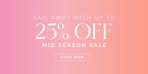 Pink Sale banner up to 25% off Sale square banner template for social media posts, mobile apps, banners design, web or internet ads