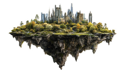 Floating Cityscape: An Enchanting Island Metropolis 