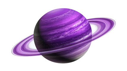 Purple Planet with Rings 