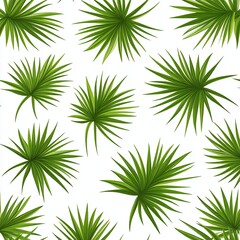 Elegant palm leaf pattern in soft greens over a white backdrop