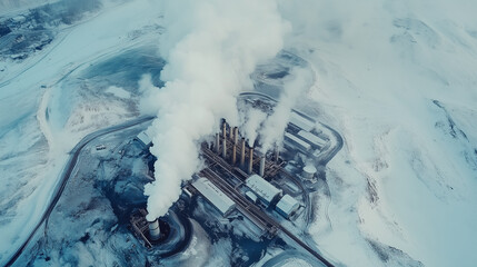 Nowoczesna instalacja do wychwytywania dwutlenku węgla, podkreślając innowacyjne działania na rzecz klimatu.