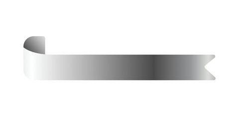 Label Silver Ribbon sign elements PNG - Elegant and Luxurious tag banner isolate transparent background