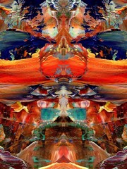 Abstract art background . Hand painting artwork on canvas .