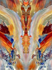 Abstract art background . Hand painting artwork on canvas .