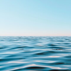 Fototapeta premium Gentle water ripples in soft blue shades, calming and airy