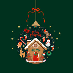 Collection of design elements for christmas season celebration