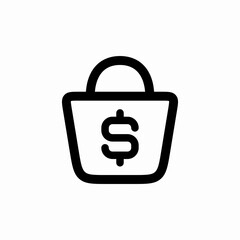 price shopping bag icon sign vector