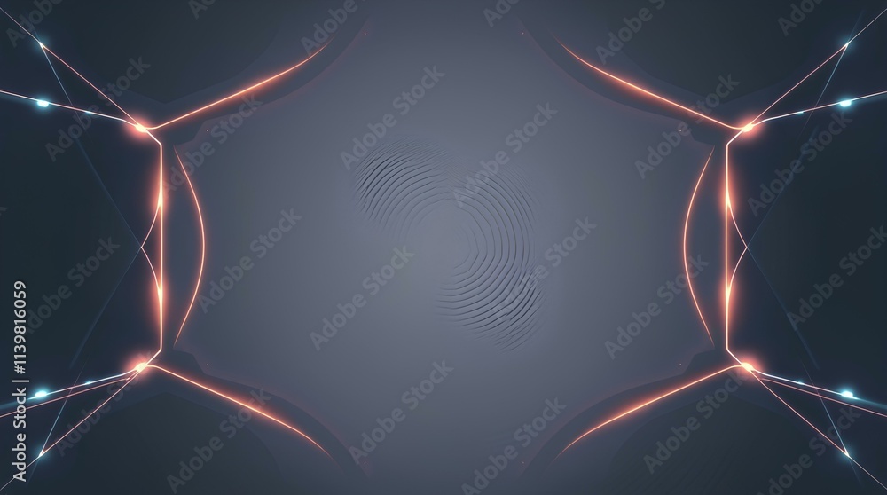 Poster subtle gradient hexagonal outline with smooth glowing edges, providing a clean and modern aesthetic 