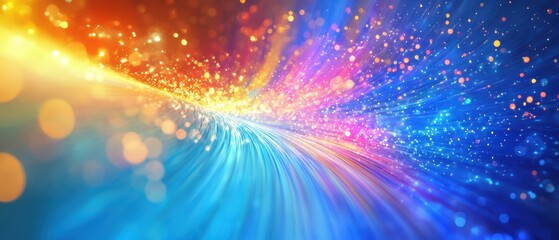 Obraz premium Vibrant Fireworks Bursting with Glowing Lights and Sparkles Festive Background