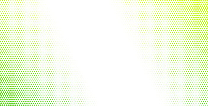 Halftone green dotted background. Abstract vector gradient dotted textured corners
