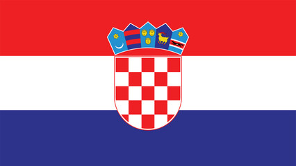 Croatia Flag vector. Flag of Croatia