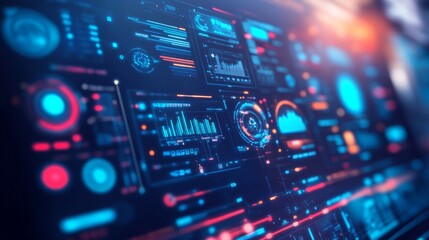 Fototapeta premium Digital Display with Smart Technology and Insightful Data Visualizations