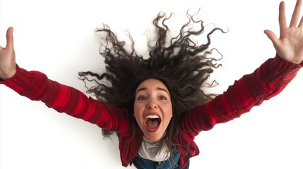 a woman shouting or screaming