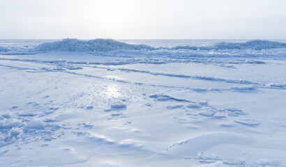 Winter landscape photography taken at the coast of Baltic Sea