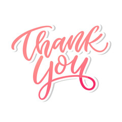Obraz premium Thank You handwritten inscription vector illustration (4)