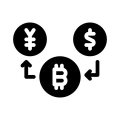 cryptocurrency coin glyph icon