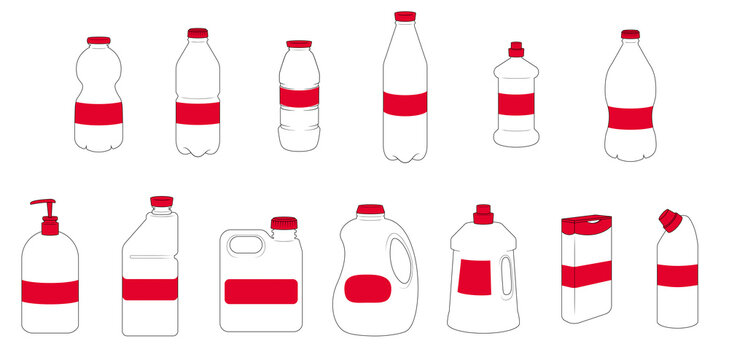 Plastic bottles, illustration