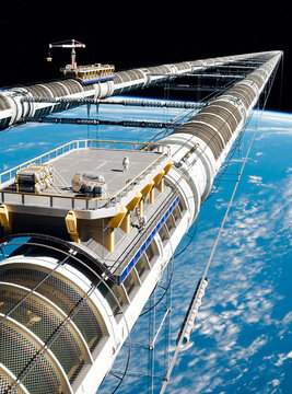 Artwork of an orbital ring