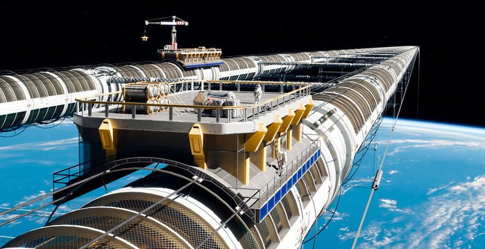 Artwork of an orbital ring