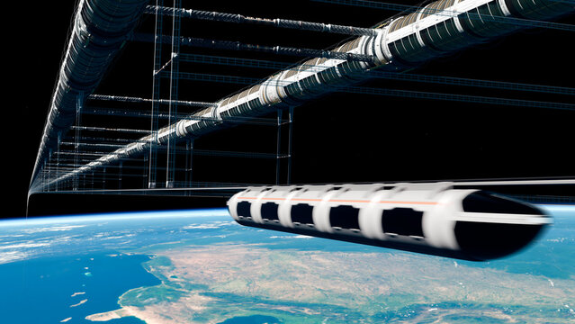 Artwork of an orbital ring