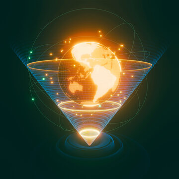 Artwork of Earth as a Hologram