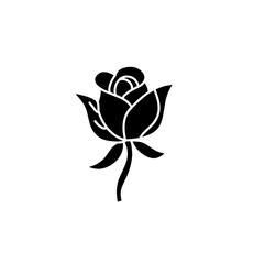 rose silhouette icon