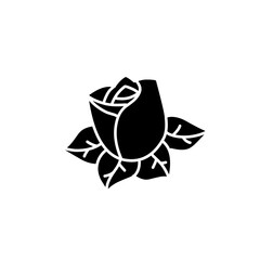 rose silhouette icon