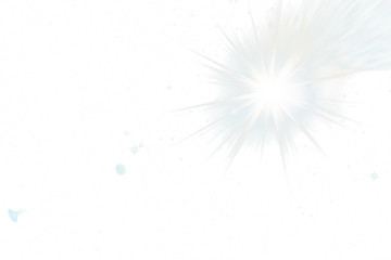 spike sun flare reflection overlay isolated on white or transparent png