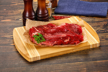 Raw beef meat piece for cooking