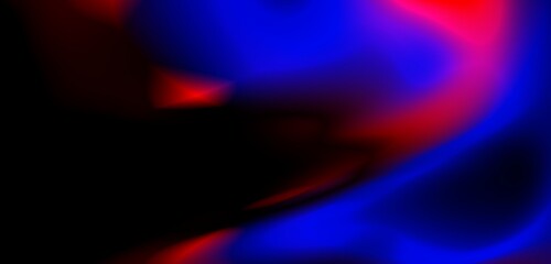 Dark blue digital abstract background with ultraviolet neon glow, blurry light lines, waves