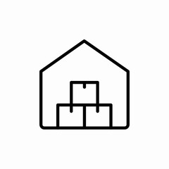garage warehouse icon sign vector