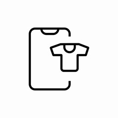 phone t shirt online purchase icon sign vector