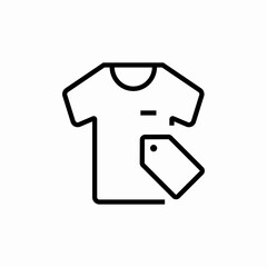 t shirt price tag icon sign vector