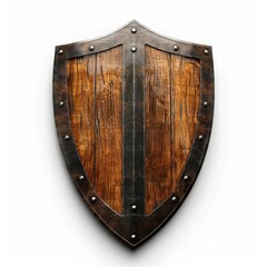 old shield isolated on white background