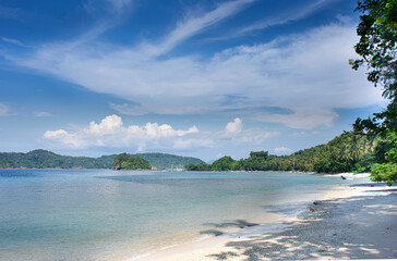 tropical island in the sea