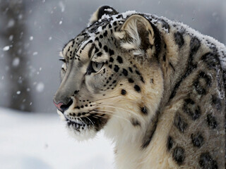 Obraz premium snow leopard portrait