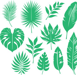 seamless pattern with green leaves