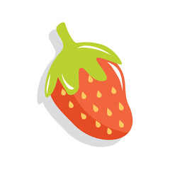 Strawberry fruit illustration. Picking fruit. Healthy eating. Sour fruit. Sweet fruit. Fresh strawberry.