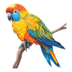 Fototapeta premium Vibrant parrot display tropical forest wildlife photography natural habitat close-up biodiversity awareness