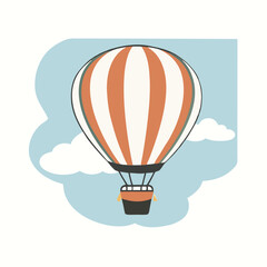 Fototapeta premium an illustration of a hot air balloon in the sky