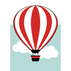 Fototapeta premium an illustration of a hot air balloon in the sky