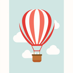 Obraz premium an illustration of a hot air balloon in the sky