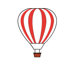 Obraz premium an illustration of a hot air balloon in the sky