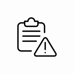 clipboard warning error icon sign vector