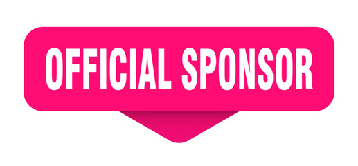 OFFICIAL SPONSOR button, sticker, sign
