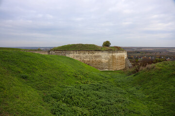 Khotyn fortess, castle in Ukraine in autumn. One of seven wonders of Ukraine. Exterior view of...
