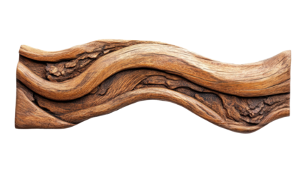 Exquisite Wooden Carving Displaying Flowing Curves and Textural Detail Ideal for Nature-Inspired Decor, Art Galleries, or Rustic Home Settings