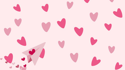 Romantic Whimsy A Unique Celebration of Love Symbols and Pink Backgrounds, Bringing Heartfelt Affection to Life in Vibrant Detail