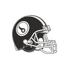 American Football Helmet Silhouette Vector